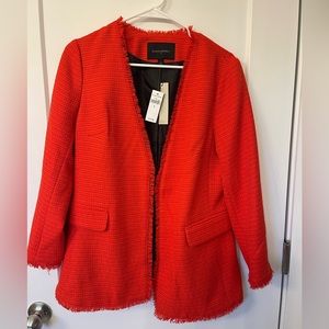 NWT banana republic women’s red tweed blazer
